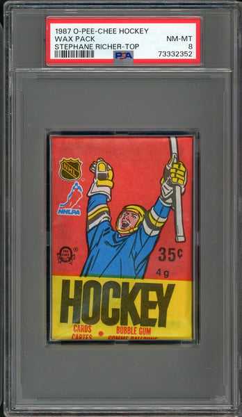 1987 O-Pee-Chee Wax Pack Stephane Richer Rc Showing Psa 8